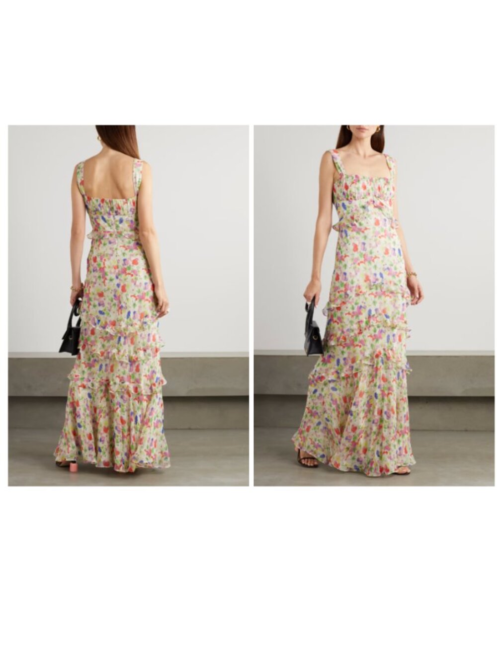 Saloni Chandra Dress in Silk Fawn Poppies